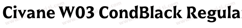 Civane W03 CondBlack Regular字体转换